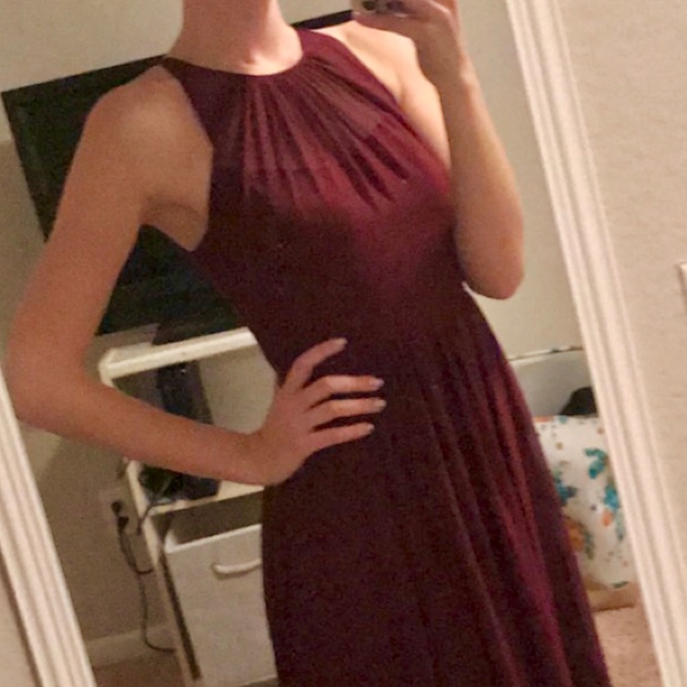 Bill Levkoff Wine bridesmaid dress size 4